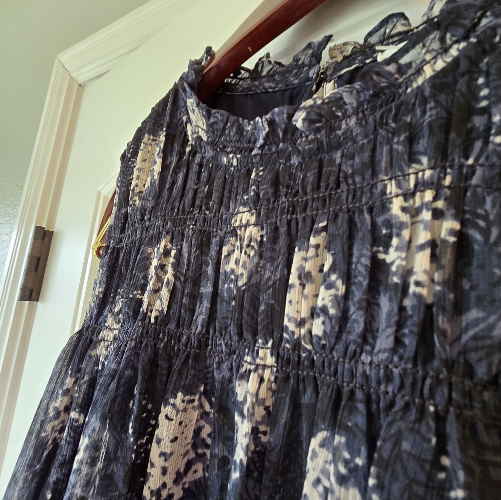 💙✨Joie Dress NWT Silk Blend Printed Sleeveless Shift Dress Navy Ivory M - Picture 13 of 13